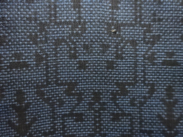 JAPANESE KIMONO / SILK / DORO OSHIMA TSUMUGI / WOVEN ABSTRACT GRID & SARASA PATTERN